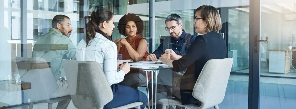 Reunião de gestão empresarial